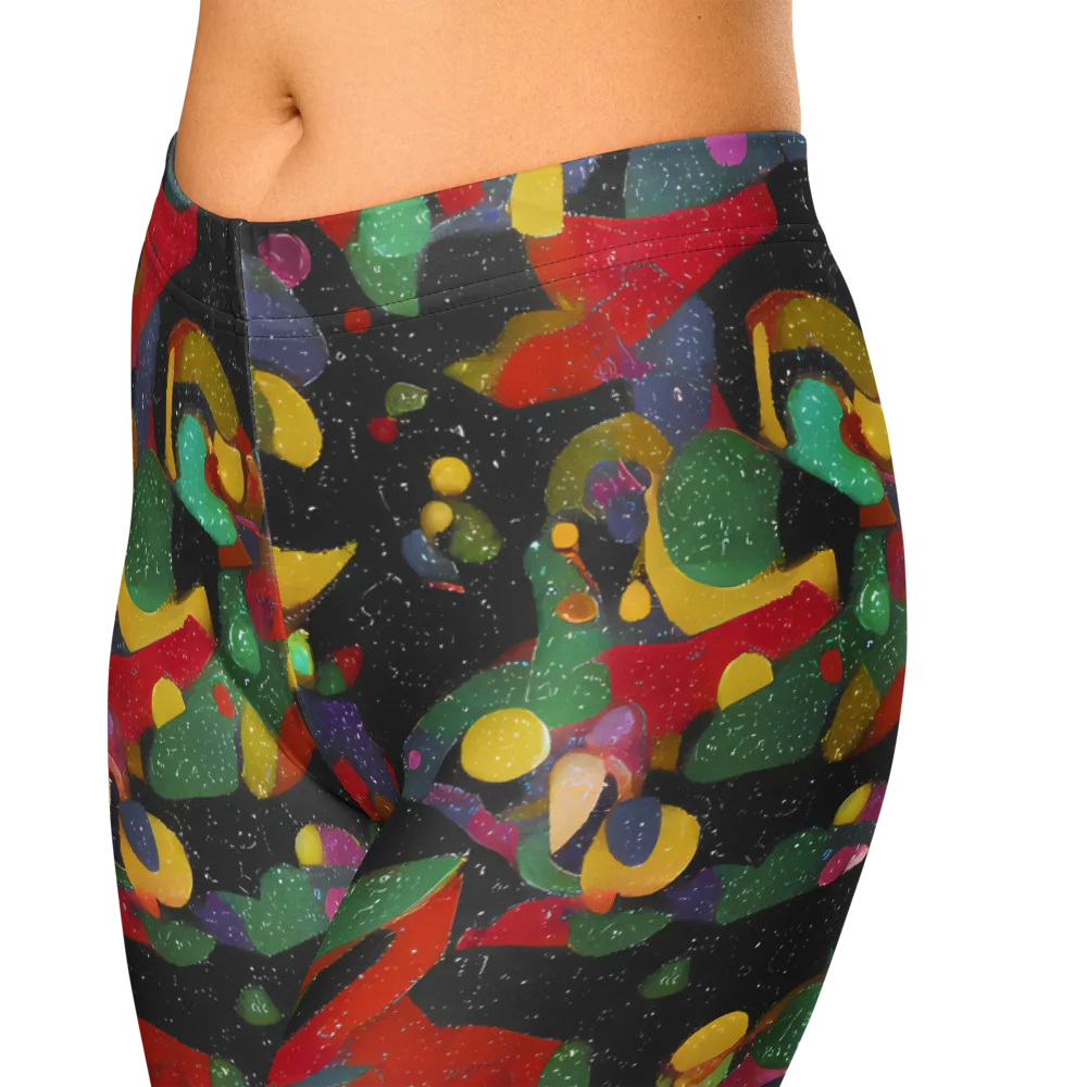 Afterdark Mosaic on Capri Leggings — Zoomed-in