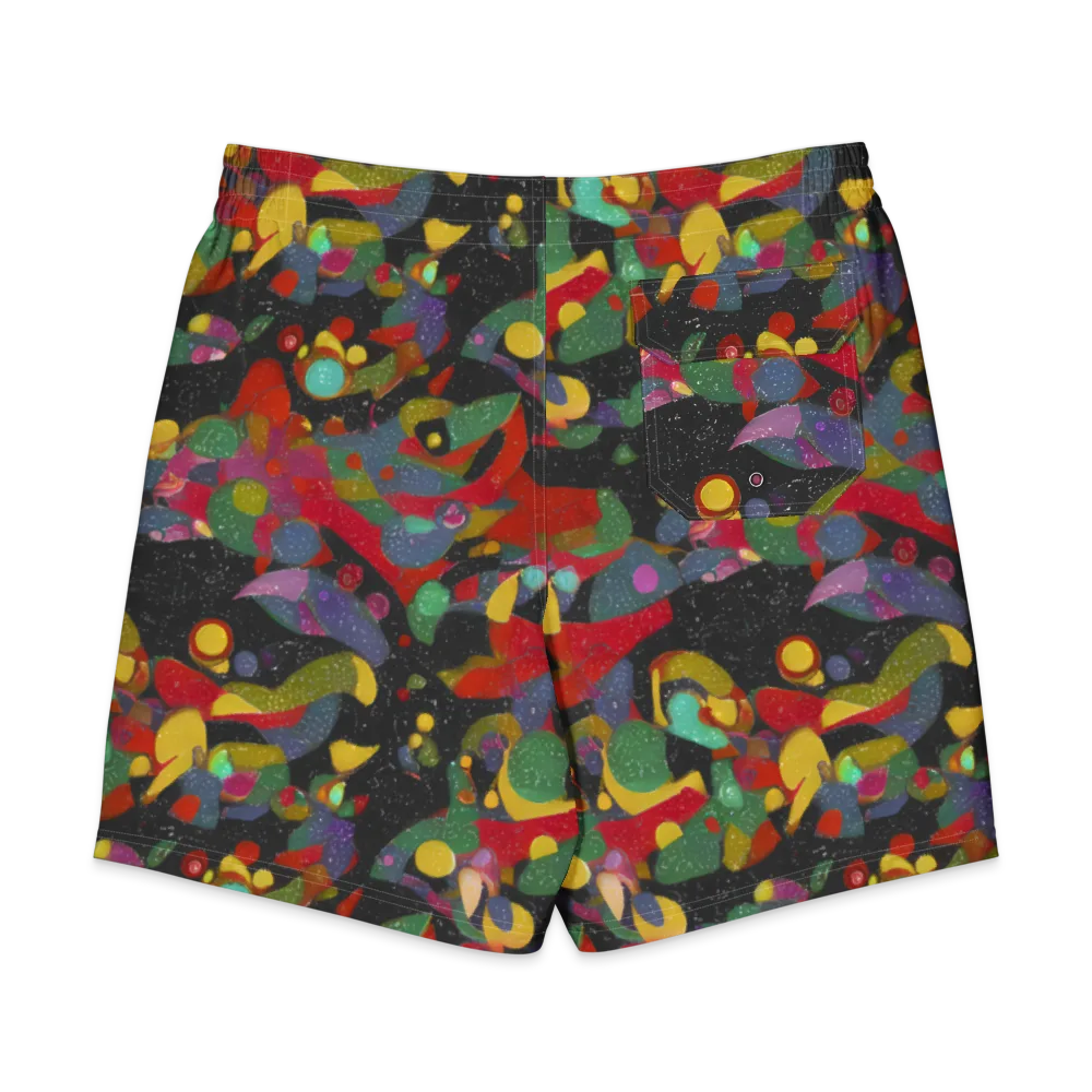 Afterdark Mosaic on Men's Board Shorts — Back