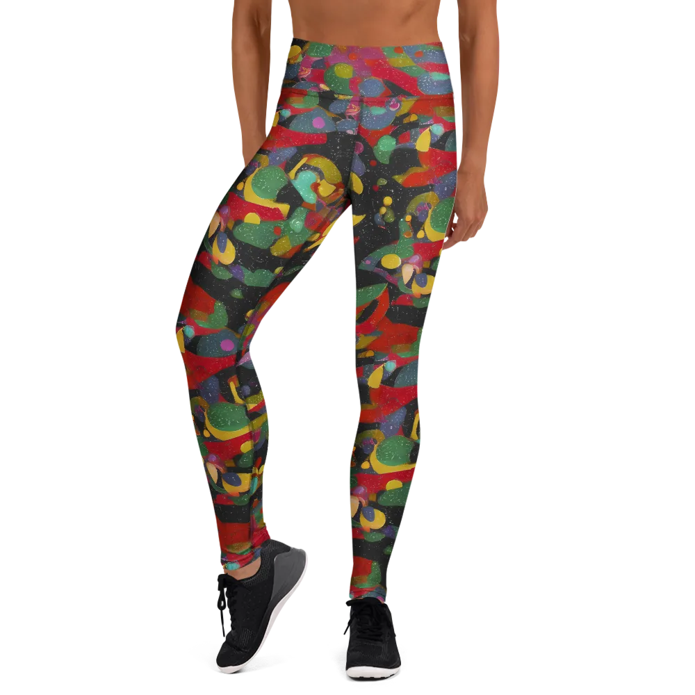 Afterdark Mosaic on Yoga Leggings — Front