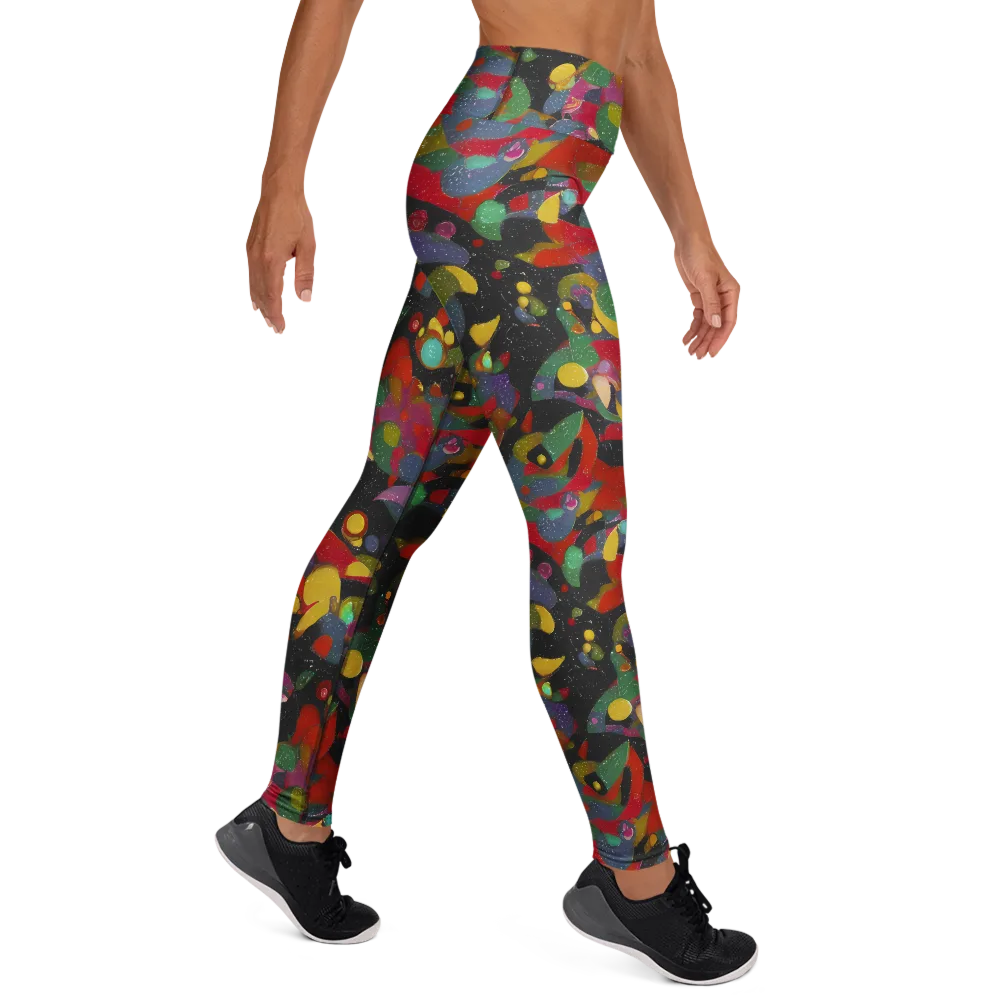 Afterdark Mosaic on Yoga Leggings — Right