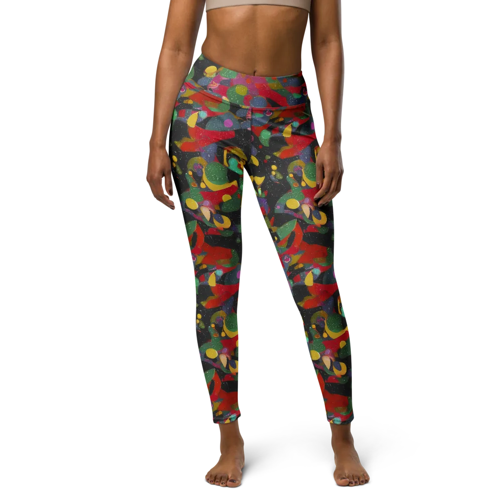 Afterdark Mosaic on Yoga Leggings — Front