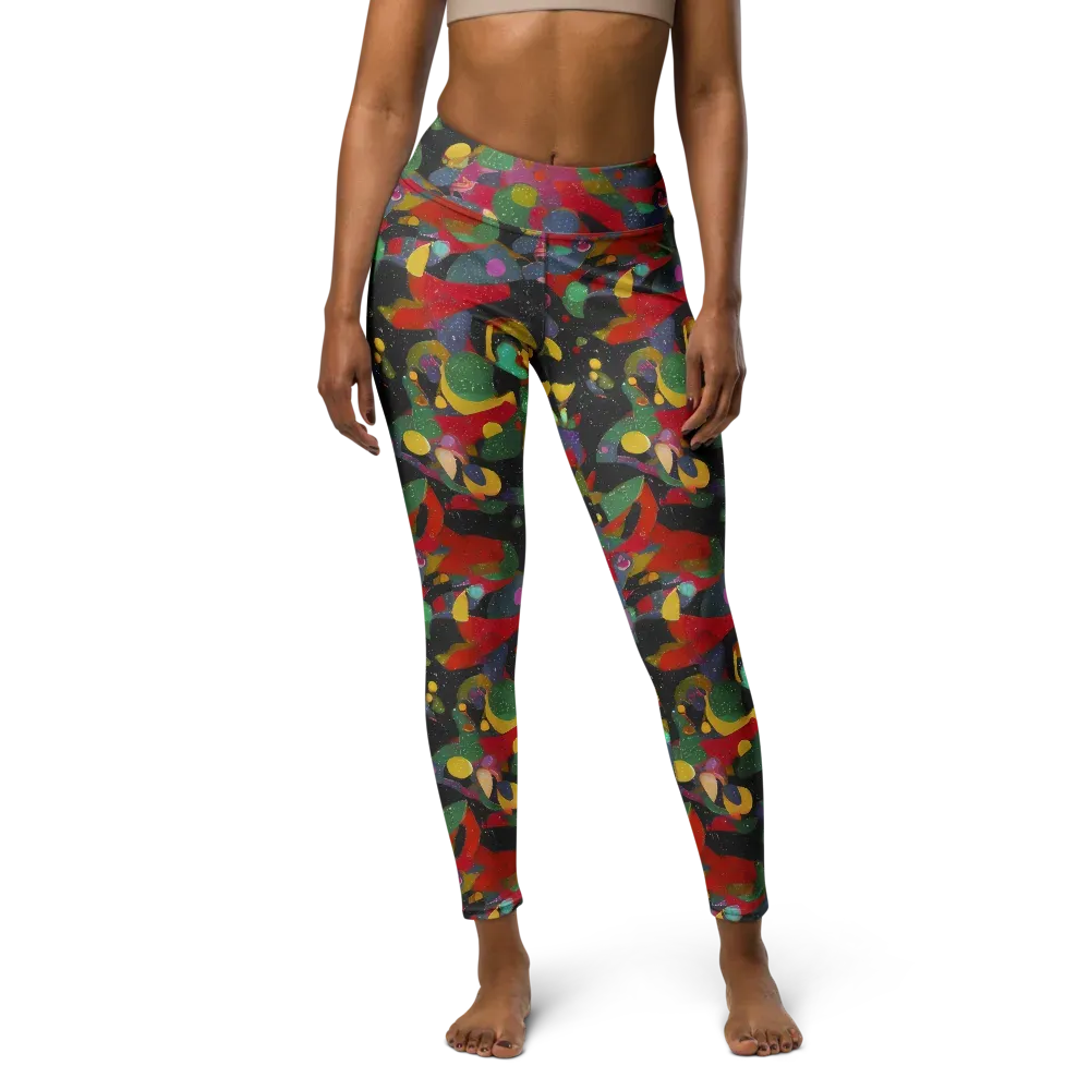 Afterdark Mosaic on Yoga Leggings — Front