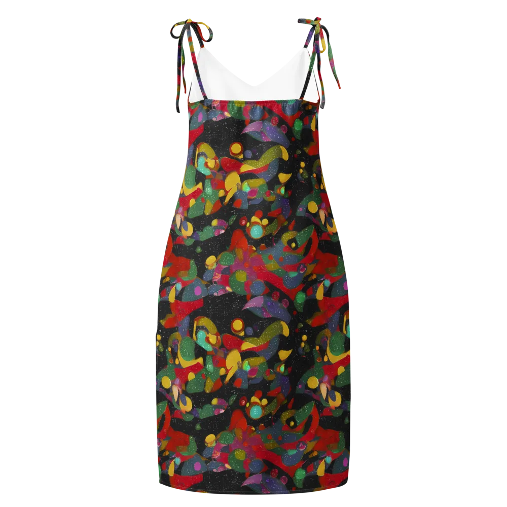 Afterdark Mosaic on Slip Dress — Back