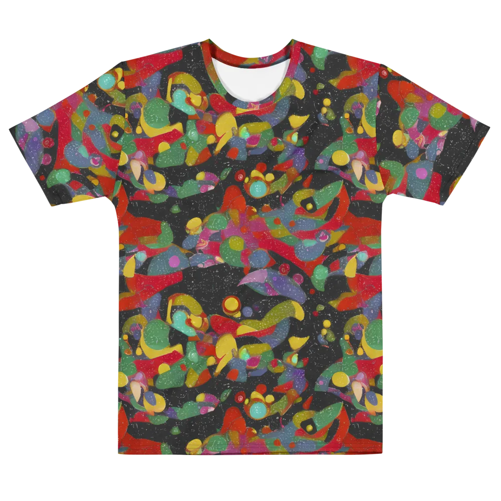 Afterdark Mosaic on Men's Cotton Crew Neck T-Shirt — Front