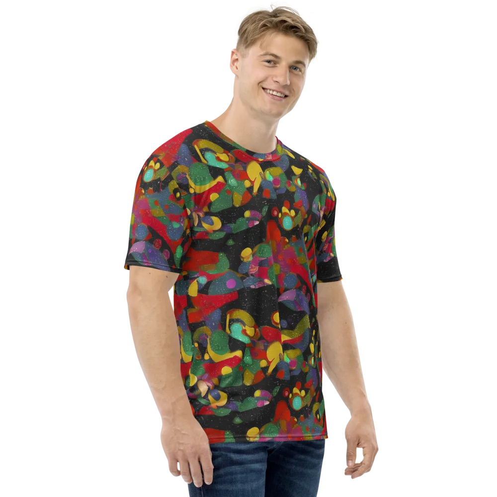 Afterdark Mosaic on Men's Crew Neck T-Shirt — Right