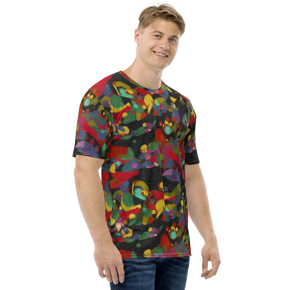 Afterdark Mosaic on Men's Crew Neck T-Shirt — Right