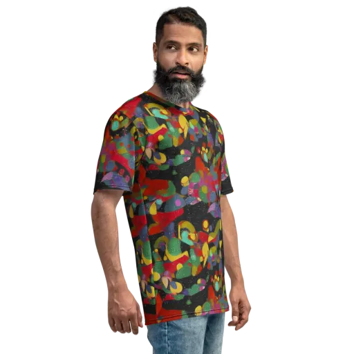 Afterdark Mosaic on a Men's Crew Neck T-Shirt