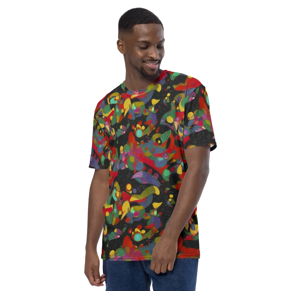 Afterdark Mosaic on Men's Crew Neck T-Shirt — Left