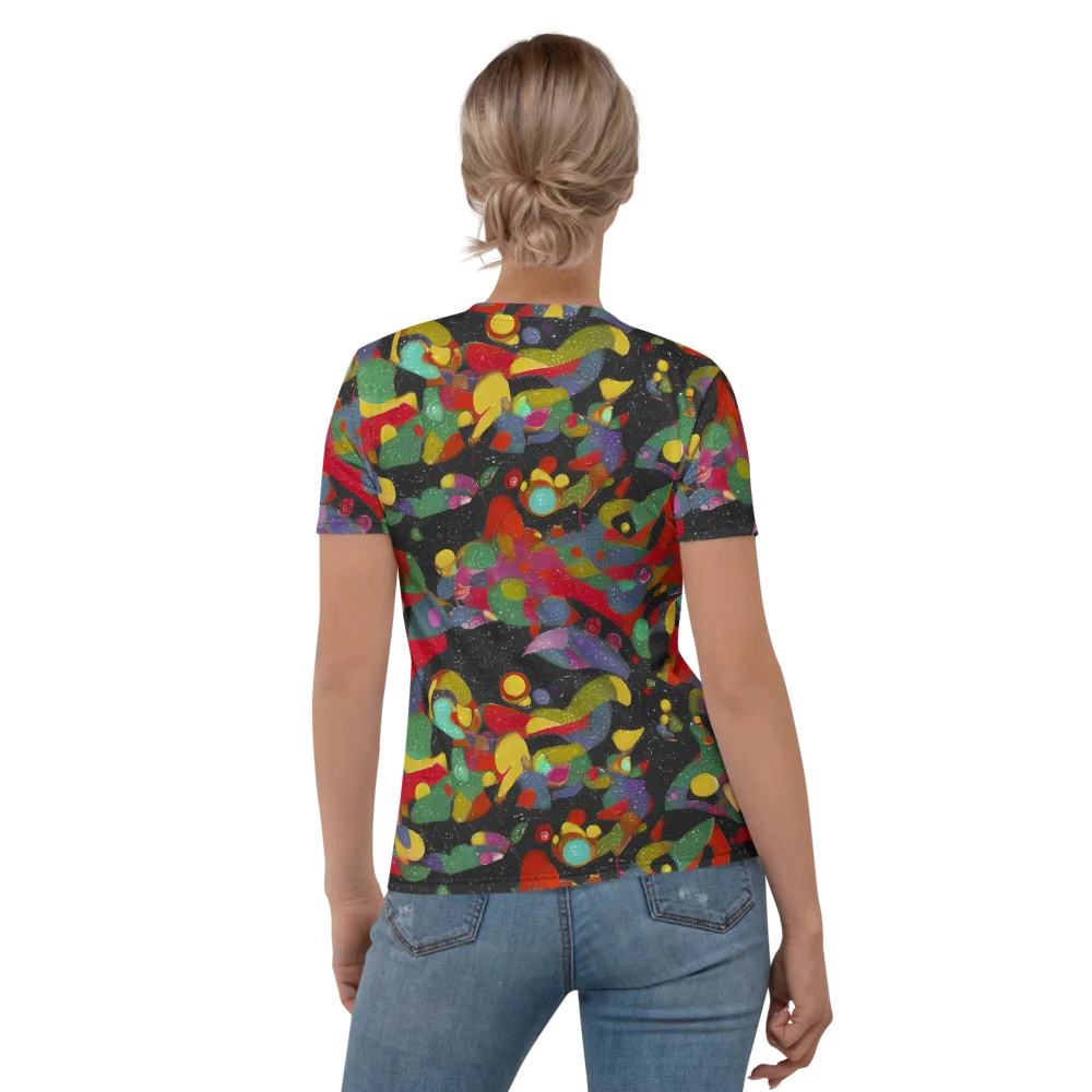 Afterdark Mosaic on Women's Crew Neck T-Shirt — Back