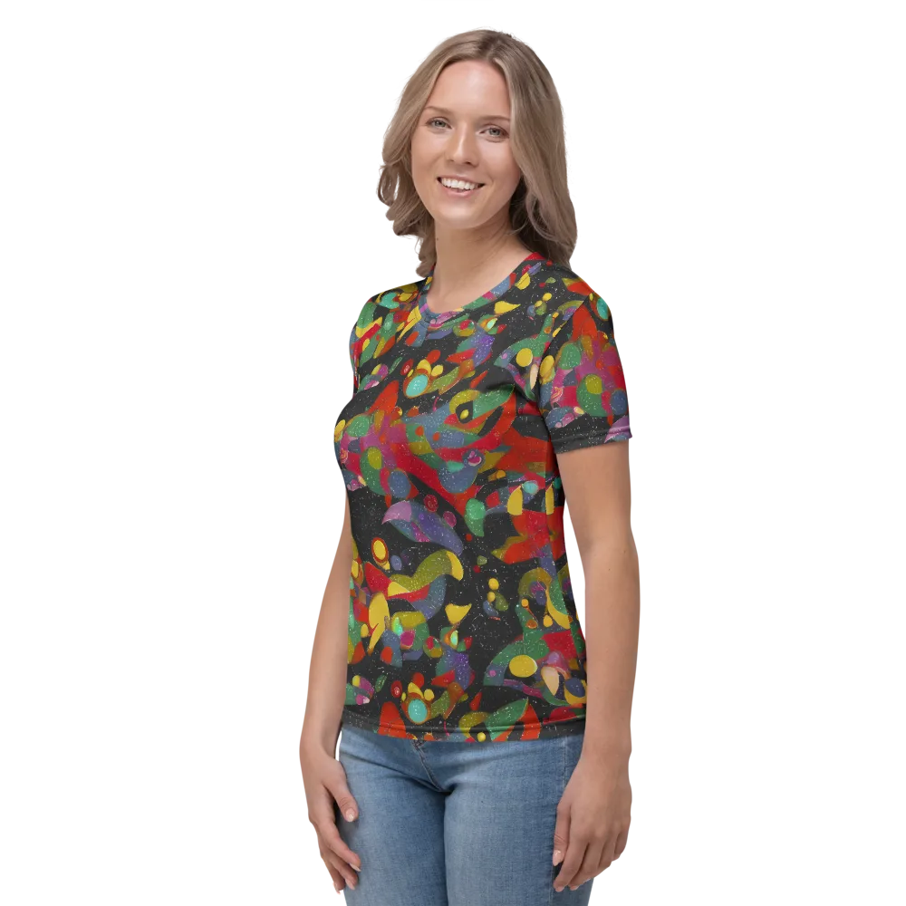 Afterdark Mosaic on Women's Crew Neck T-Shirt — Left