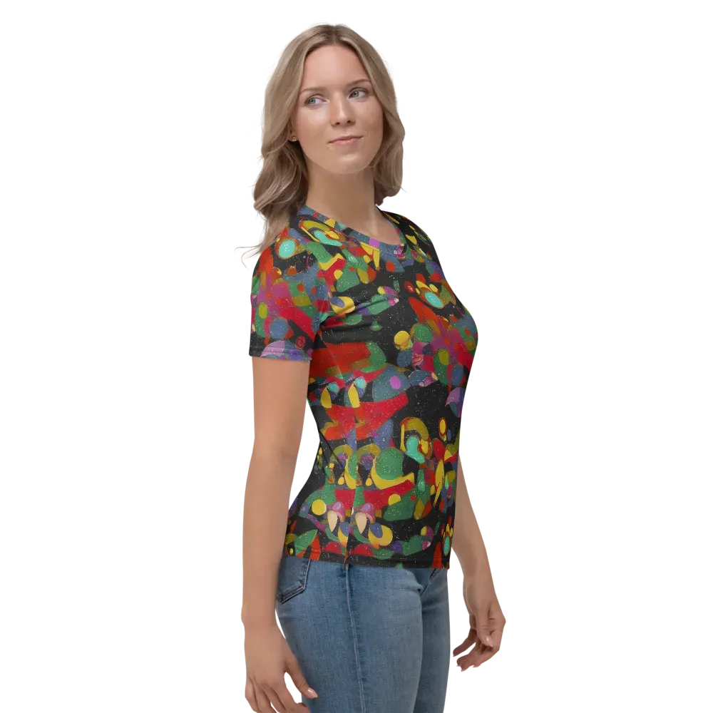Afterdark Mosaic on Women's Crew Neck T-Shirt — Right