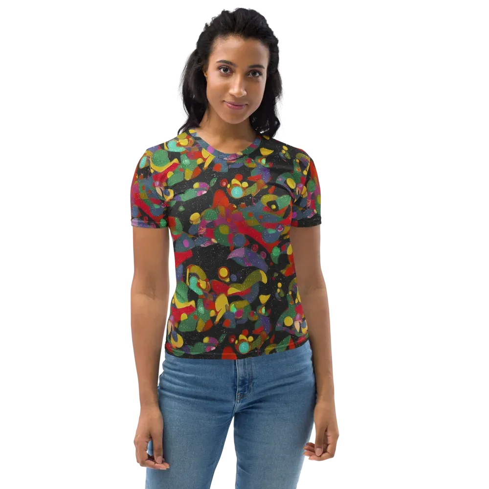 Afterdark Mosaic on Women's Crew Neck T-Shirt — Front