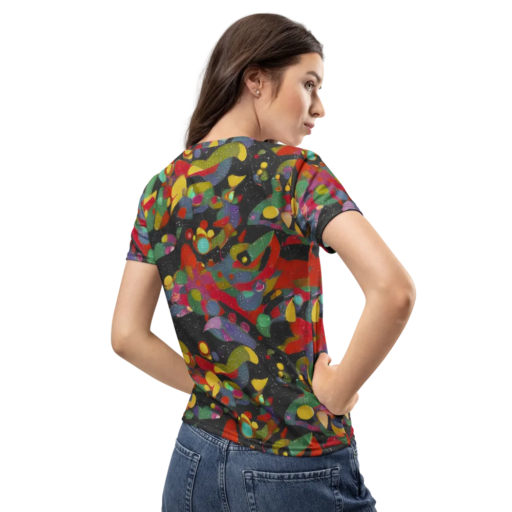 Afterdark Mosaic on Women's Crew Neck T-Shirt — Back