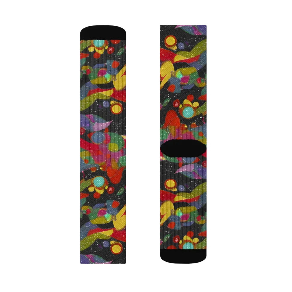 Afterdark Mosaic on Socks — Right Sock