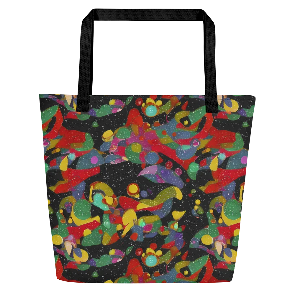 Afterdark Mosaic on Large Tote Bag W/ Pocket — Front
