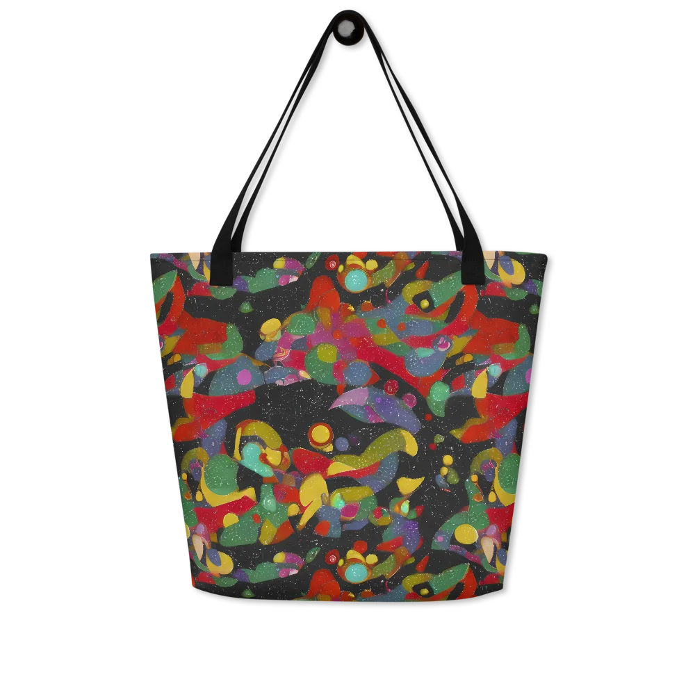 Afterdark Mosaic on Large Tote Bag W/ Pocket — Front