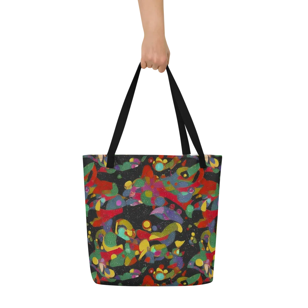 Afterdark Mosaic on Large Tote Bag W/ Pocket — Front