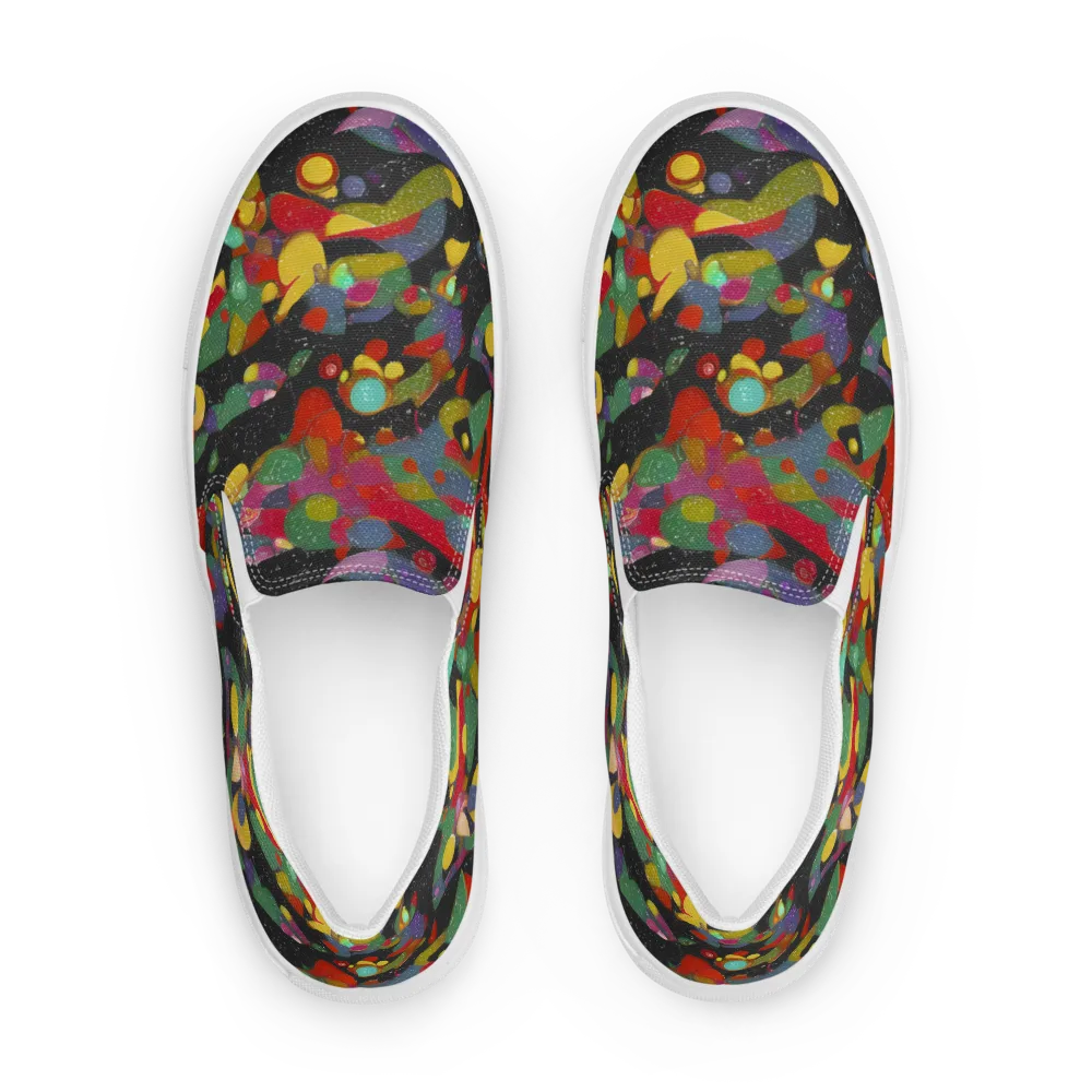 Afterdark Mosaic on Women's Slip-On Canvas Shoes — Front