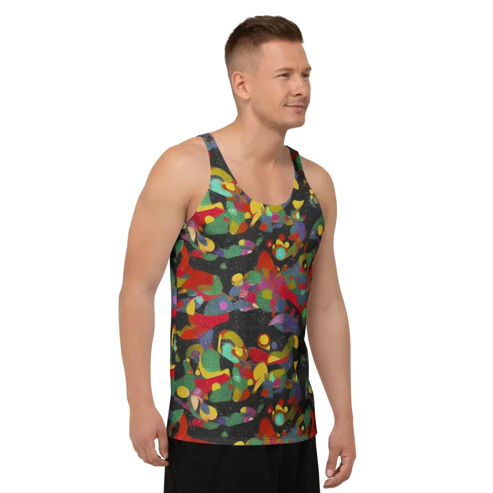 Afterdark Mosaic on Men's Tank Top — Right Front