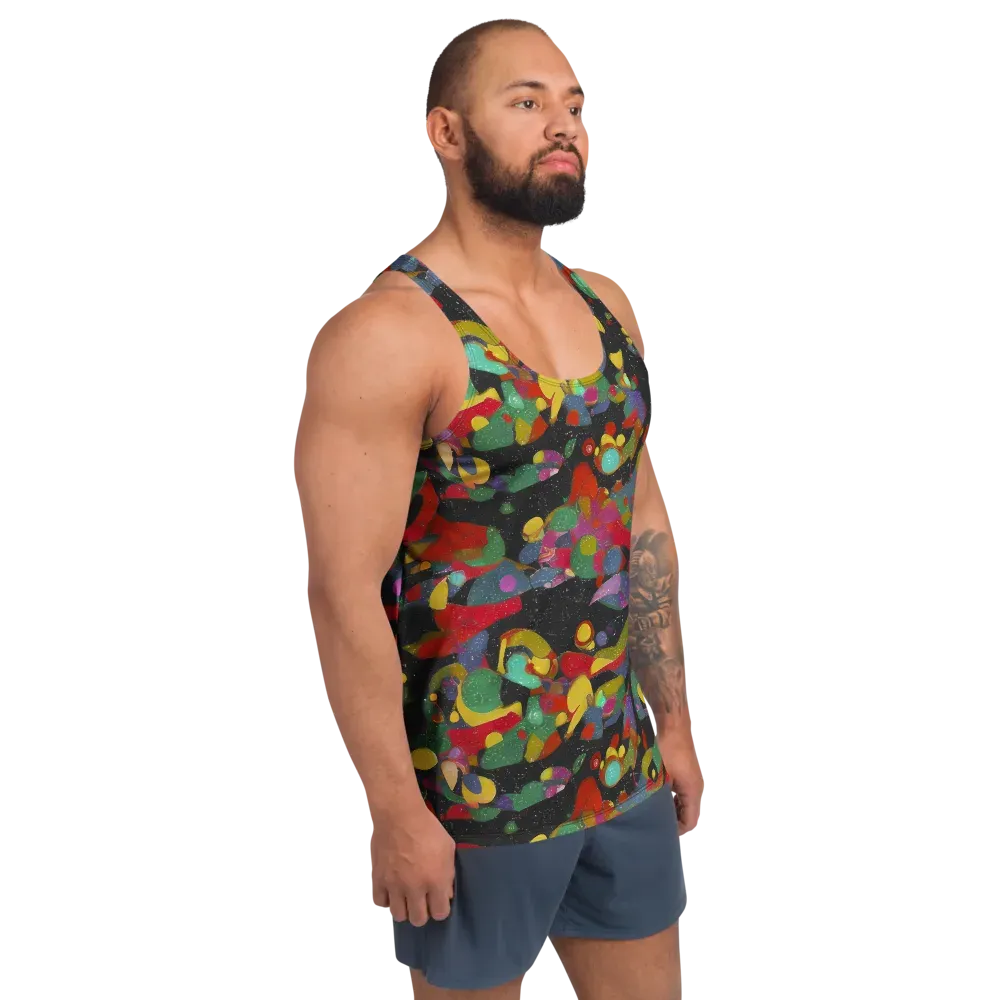 Afterdark Mosaic on Men's Tank Top — Right Front