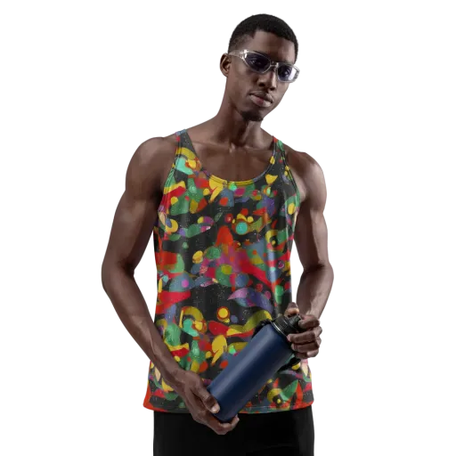 Afterdark Mosaic on a Men's Tank Top