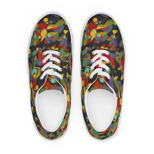 Afterdark Mosaic on a Men's Lace-Up Canvas Shoes