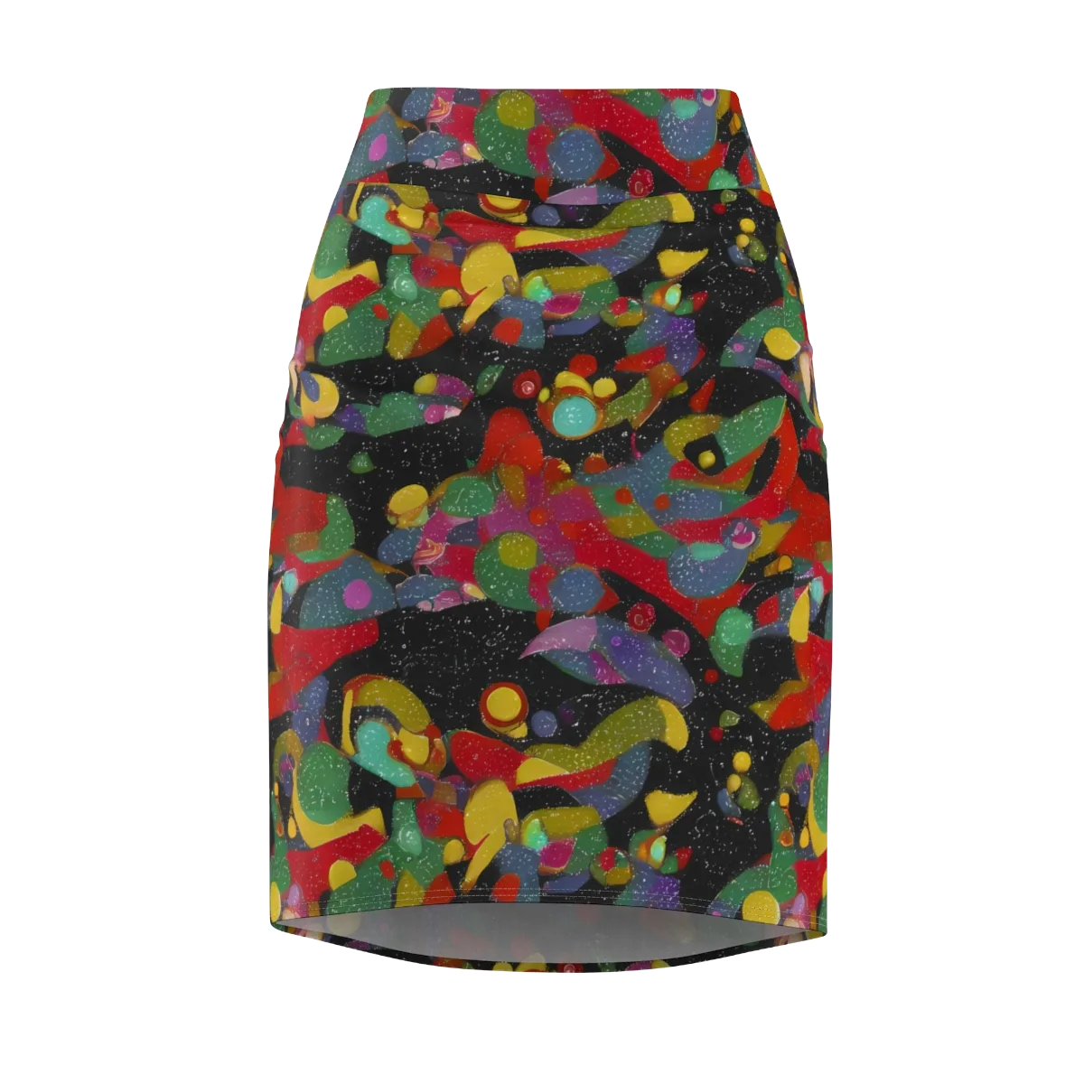 Afterdark Mosaic on Pencil Skirt — Front