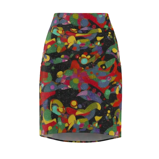 Afterdark Mosaic on a Pencil Skirt