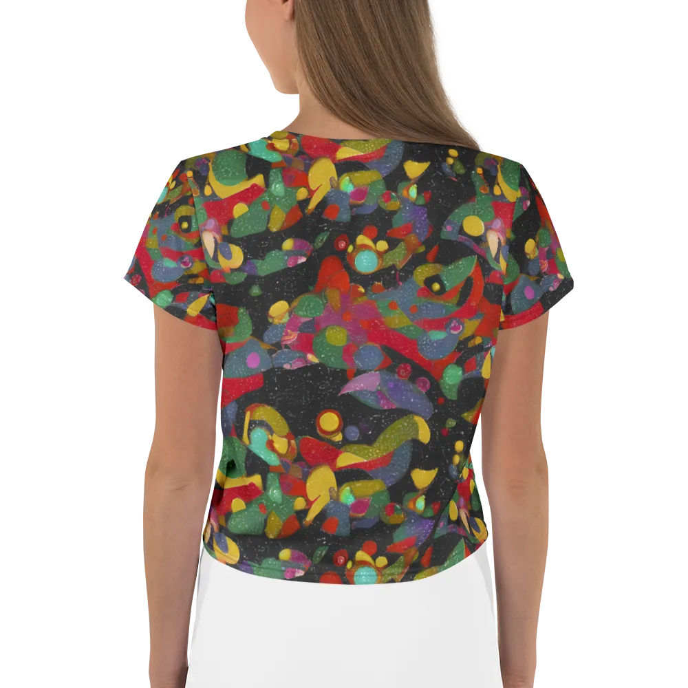 Afterdark Mosaic on Crop Tee — Back