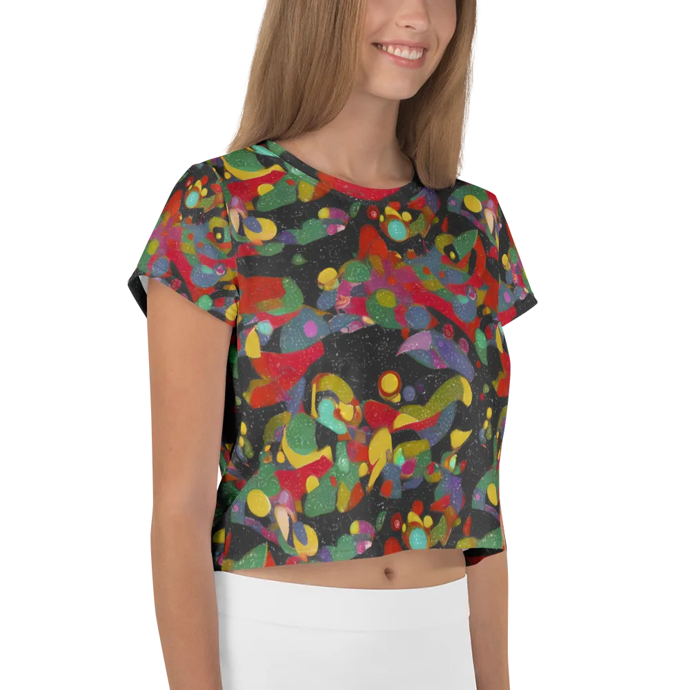 Afterdark Mosaic on Crop Tee — Right