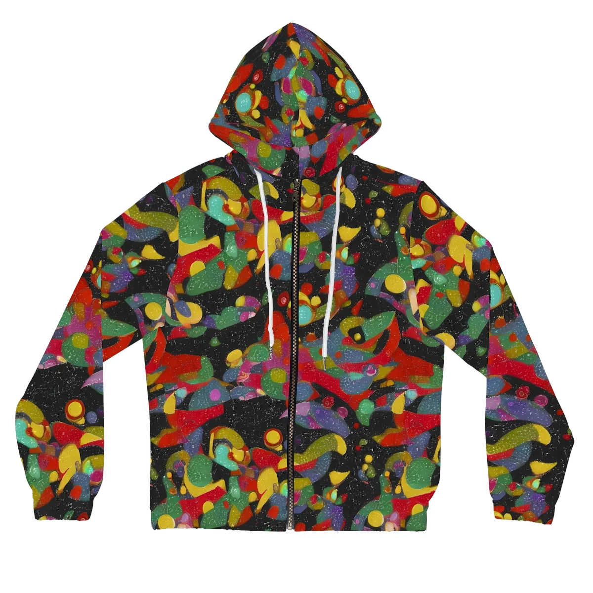 Afterdark Mosaic on Women's Full-Zip Hoodie — Front