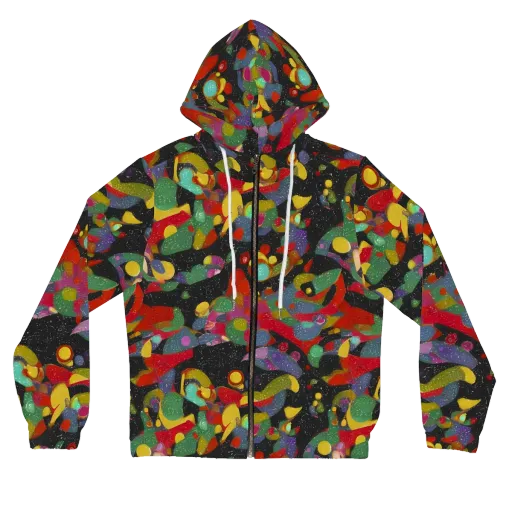 Afterdark Mosaic on a Women's Full-Zip Hoodie