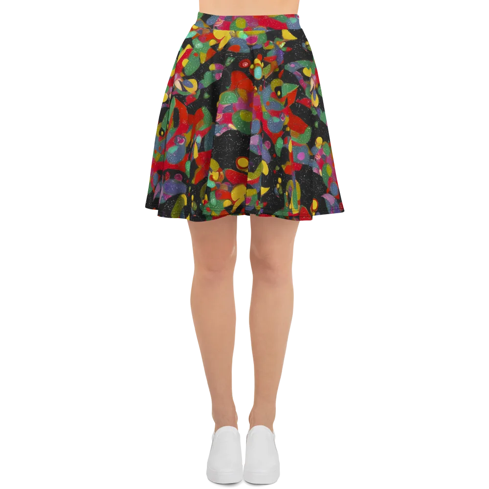 Afterdark Mosaic on Skater Skirt — Front