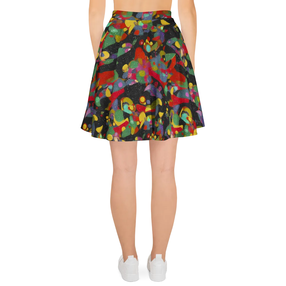 Afterdark Mosaic on Skater Skirt — Back