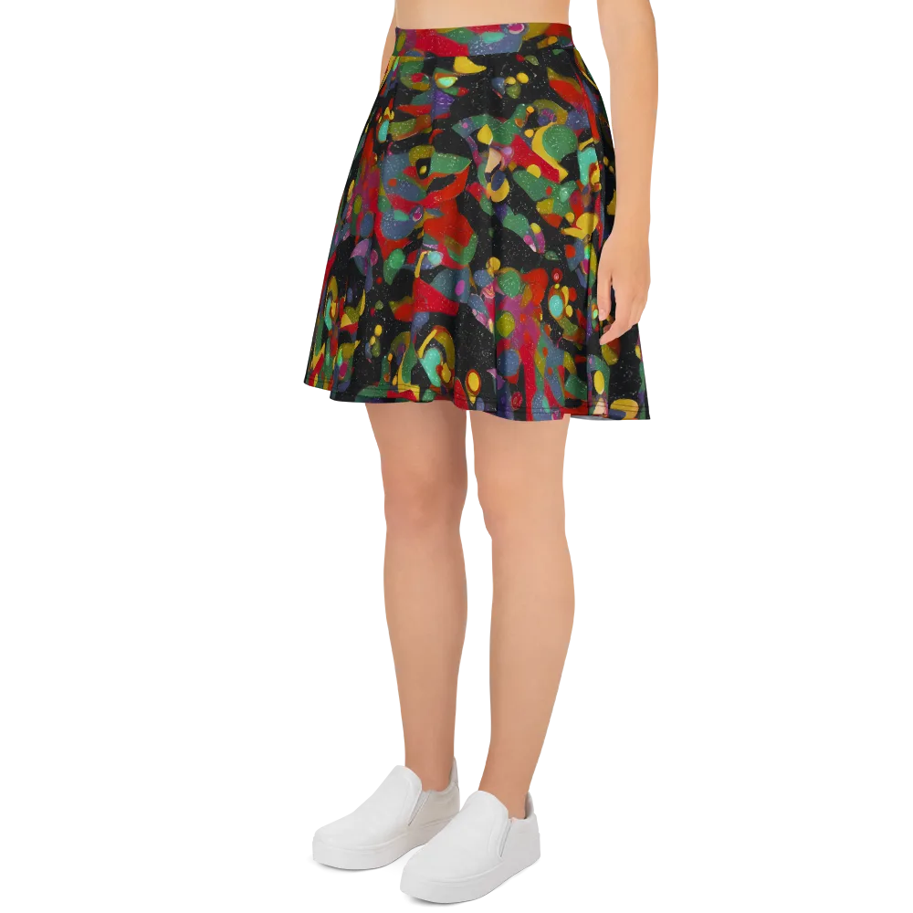 Afterdark Mosaic on Skater Skirt — Left