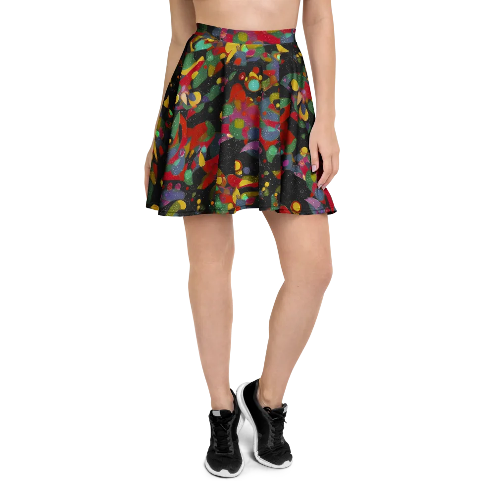 Afterdark Mosaic on Skater Skirt — Front