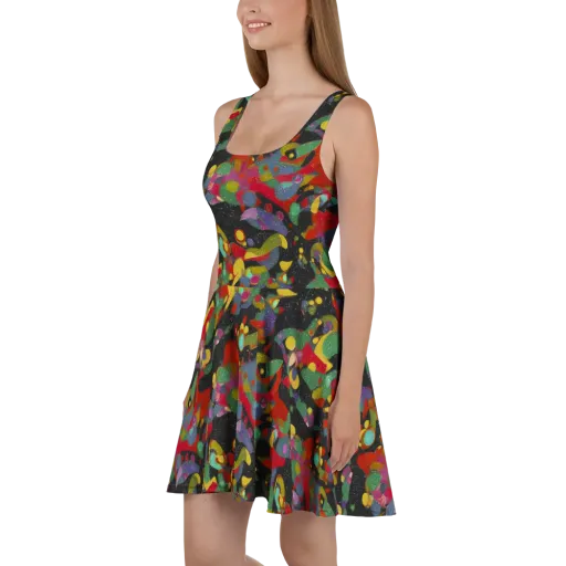 Afterdark Mosaic on a Skater Dress