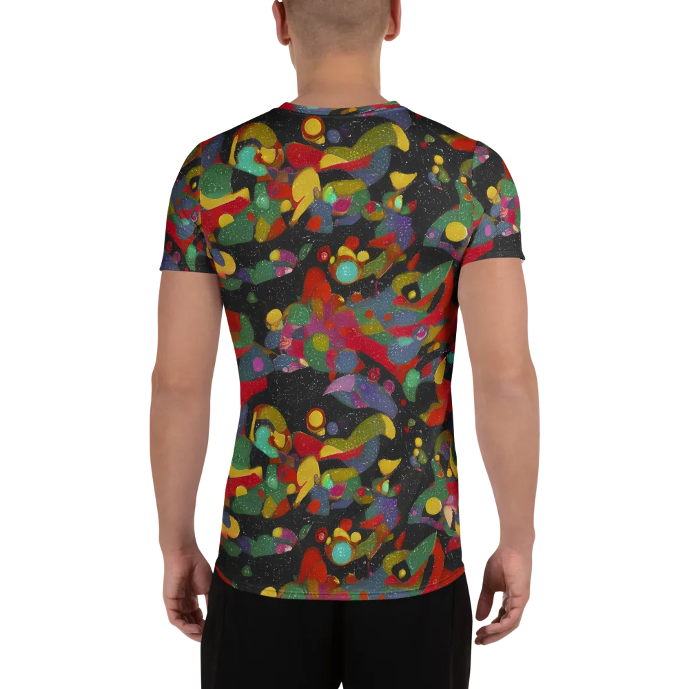 Afterdark Mosaic on Men's Athletic T-Shirt — Back