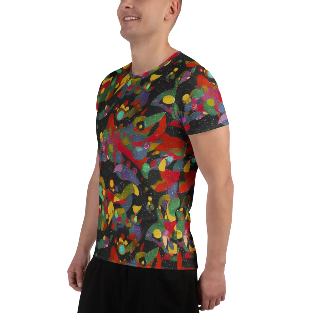 Afterdark Mosaic on Men's Athletic T-Shirt — Left