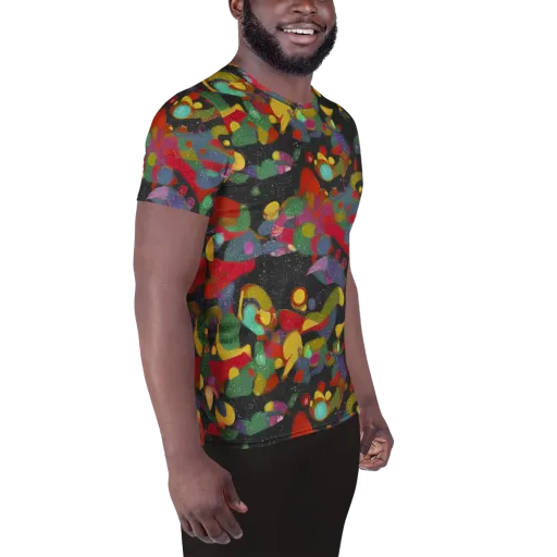 Afterdark Mosaic on a Men's Athletic T-Shirt