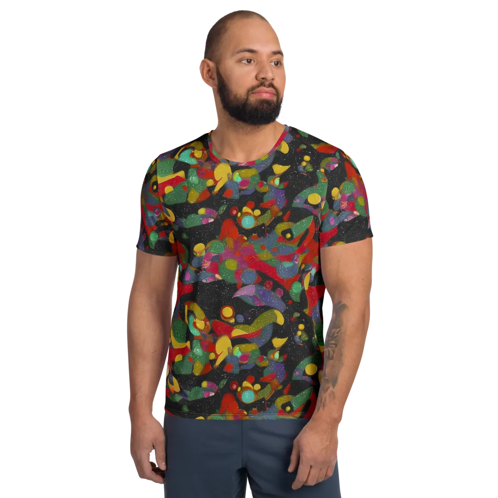Afterdark Mosaic on Men's Athletic T-Shirt — Front
