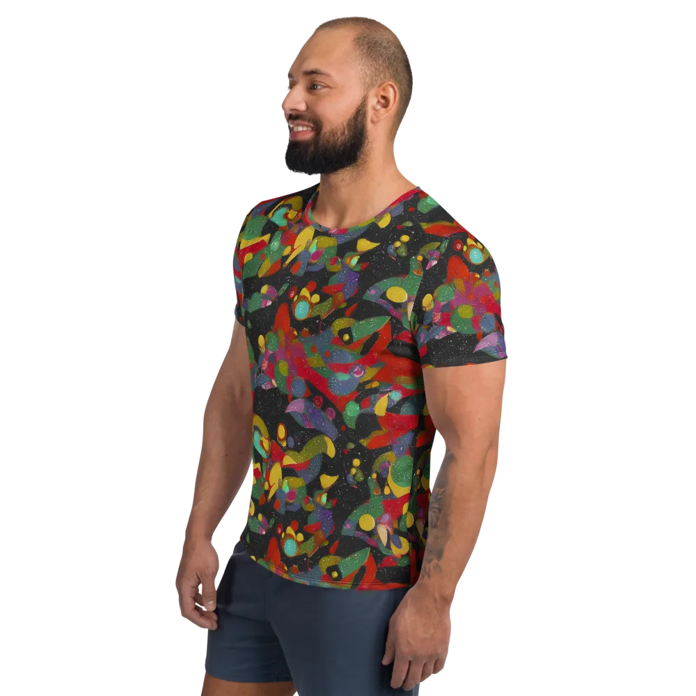 Afterdark Mosaic on Men's Athletic T-Shirt — Left