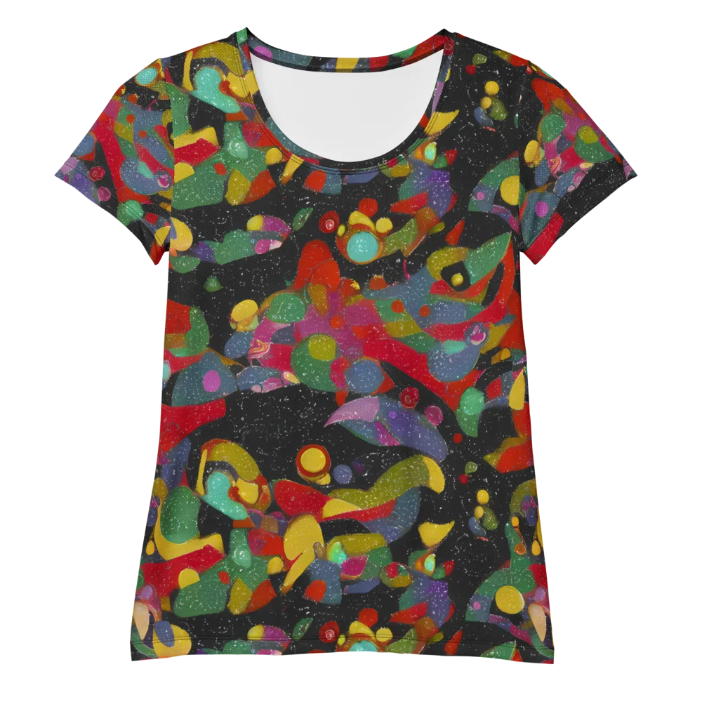 Afterdark Mosaic on Women's Athletic T-Shirt — Front