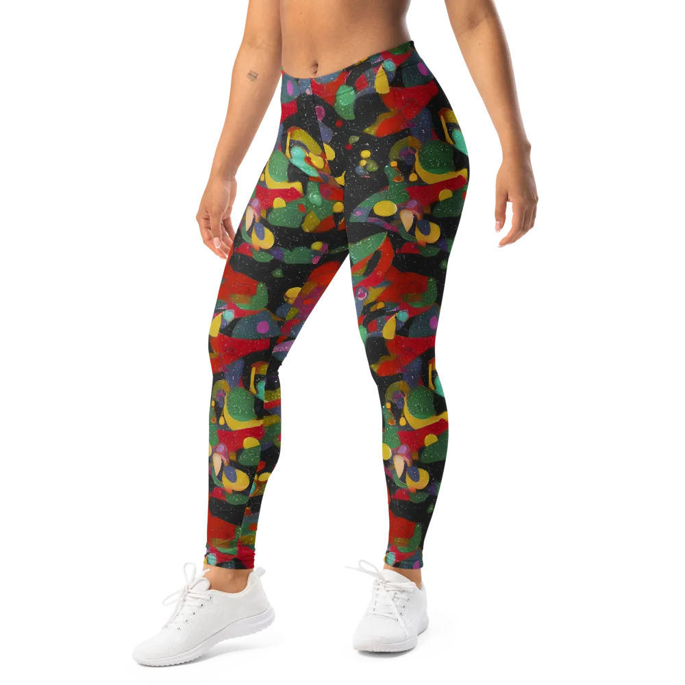 Afterdark Mosaic on Leggings — Left Front