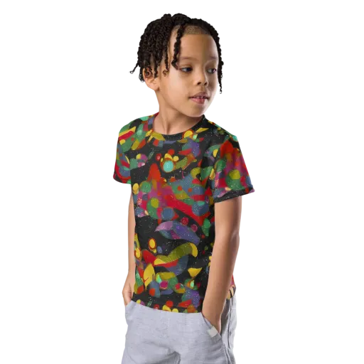Afterdark Mosaic on a Kids Crew Neck T-Shirt