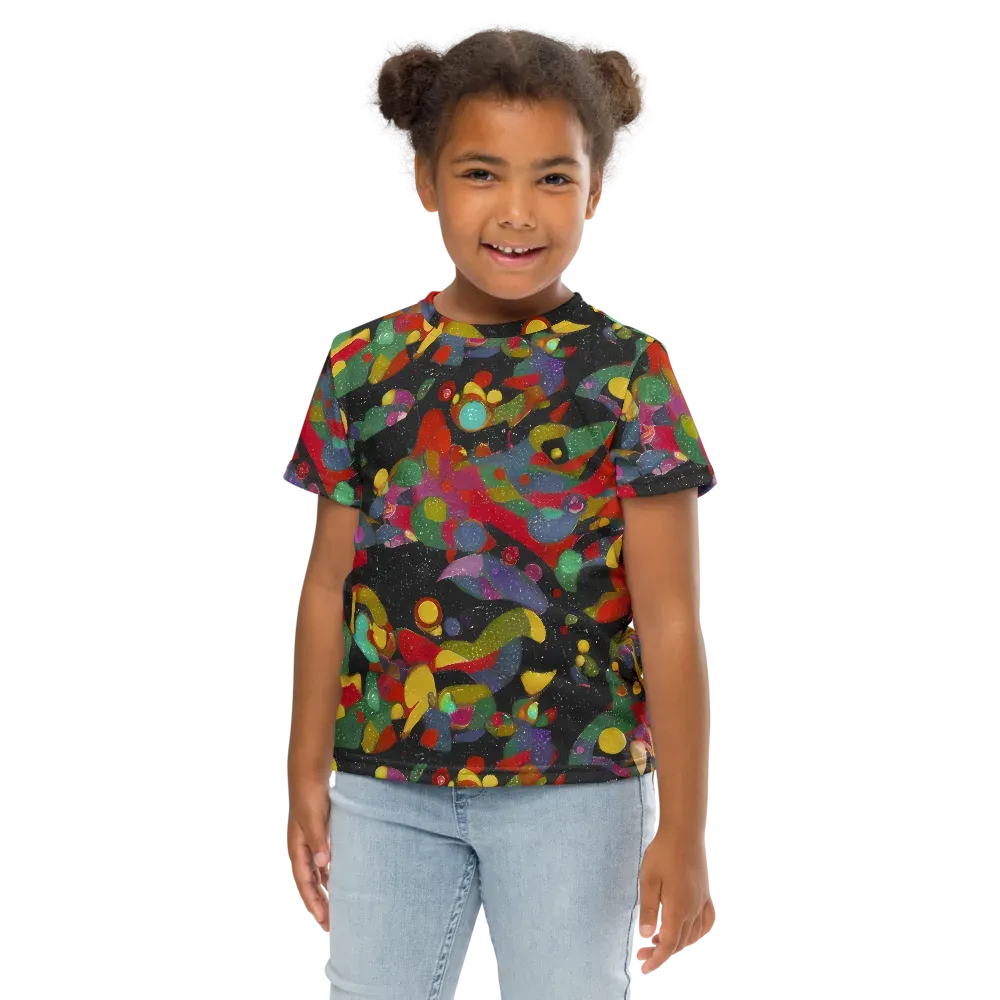 Afterdark Mosaic on Kids Crew Neck T-Shirt — Front