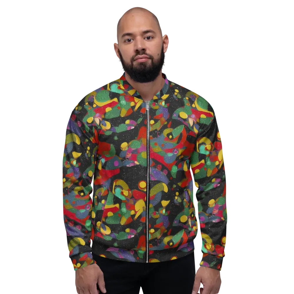 Afterdark Mosaic on Bomber Jacket — Front