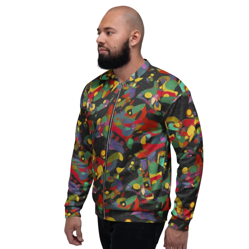 Afterdark Mosaic on Bomber Jacket — Left