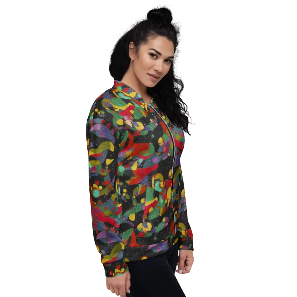 Afterdark Mosaic on Bomber Jacket — Right
