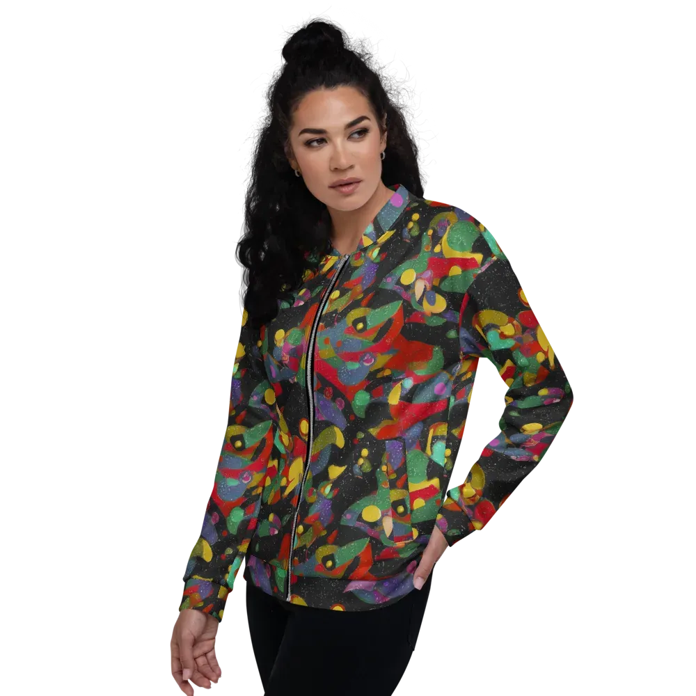 Afterdark Mosaic on Bomber Jacket — Left